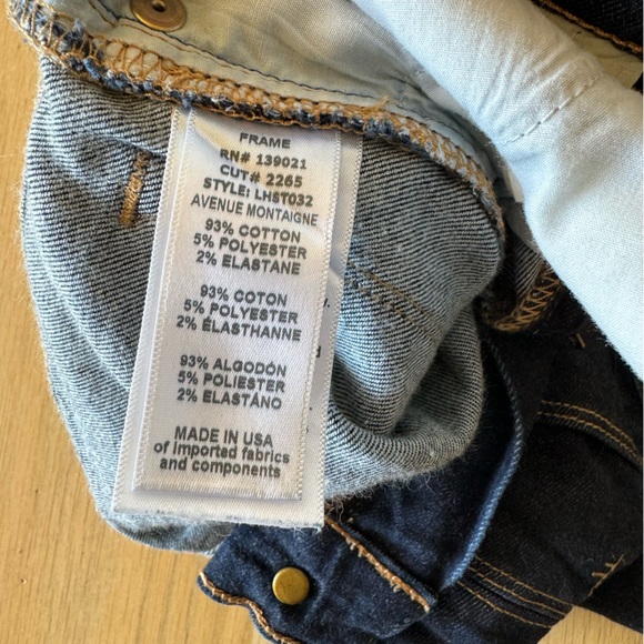 FRAME Le High Straight Blue Jeans 23 - Picture 7 of 11